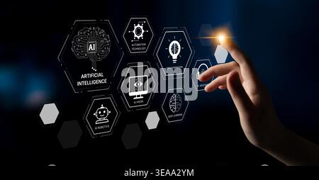 AI learning system involves deep learning, supervised machine learning ...