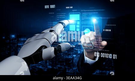 AI designing UI UX interface, optimizing application layout, reviewing structure, and aligning code functionality with visual design components and Stock Photo