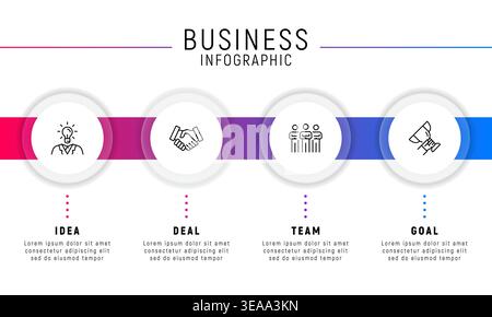 Business Infographic Icons Template Stock Vector
