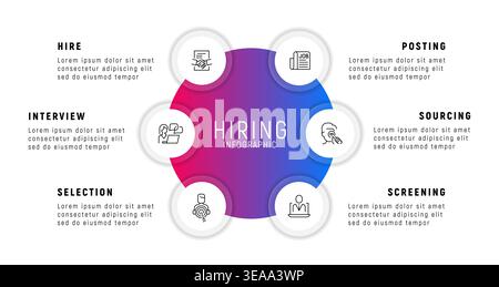 Hiring Infographic Template Stock Vector