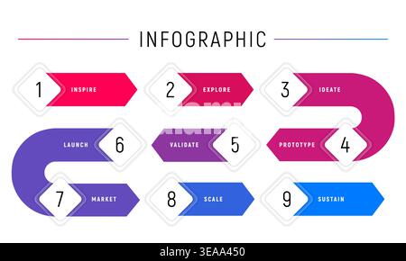 Process Infographic Template Stock Vector