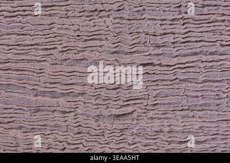 Beige Crinkled Muslin Fabric Texture Background Stock Photo