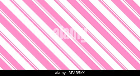 A seamless pattern of red and white stripes with pink accents, resembling candy canes. Ideal for festive wrapping paper, seasonal decorations, and textile design. Perfect for Christmas projects Stock Vector