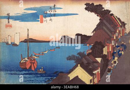 Japan sunset painting hi-res stock photography and images - Alamy