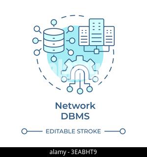 Network dbms soft blue concept icon Stock Vector