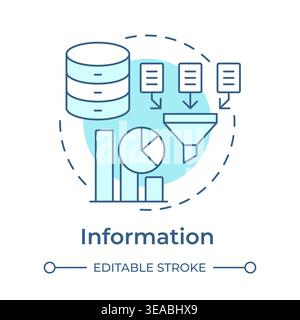 Information soft blue concept icon Stock Vector