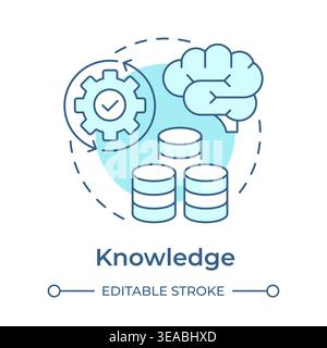 Knowledge soft blue concept icon Stock Vector