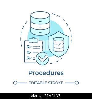 Procedures soft blue concept icon Stock Vector
