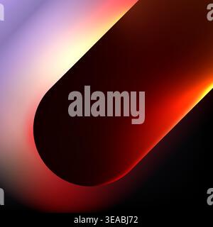 sleek minimalist abstract bold rounded diagonal shape with red gradients, futuristic background in modern tech projects Stock Vector