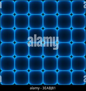digital futuristic background grid rounded blue squares with a neon glow for tech companies a sleek high tech pattern for websites or software interfa Stock Vector
