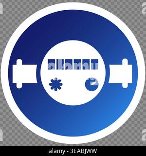 A modern water metering device with a simple design with elements of technology and style Stock Vector