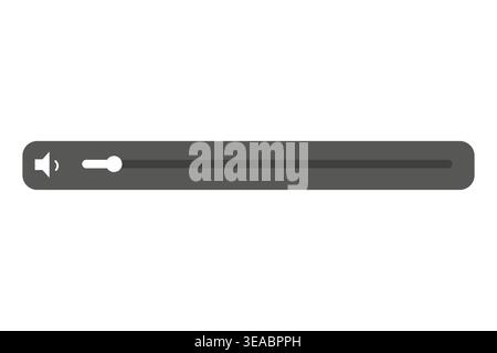 Vector media volume slider. Audio level control. Modern user interface element. EPS 10. Stock Vector