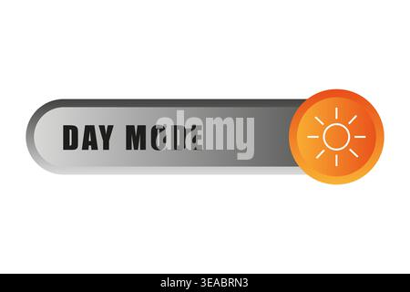 Vector day mode switch. User interface element. Sun brightness icon. Stock Vector