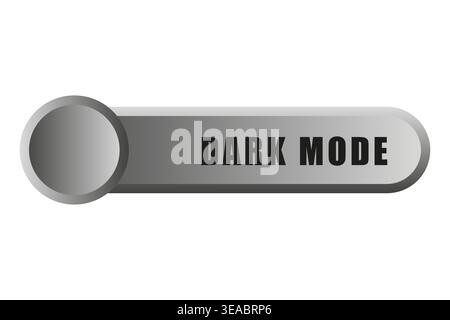 Vector DARK MODE switch button. User interface toggle element. Modern theme feature. Stock Vector