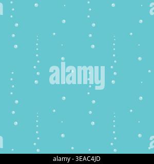seamless water bubbles pattern on light blue background for baby nursery decor, hygiene product packaging, and fresh mineral water branding. Vector il Stock Vector