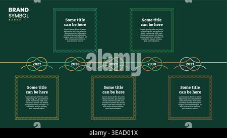 Infographic template with 5 options or steps. Royal timeline. Can be used for workflow layout, diagram, banner, webdesign. Vector illustration Stock Vector