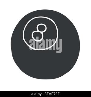 Vector hand drawn sketch doodle outline 8 ball Stock Vector