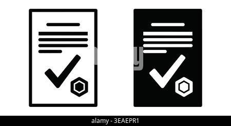 Visual Representation Of Approved Document With Both Light And Dark Background Variations Vector Checkmark Icons Stock Vector