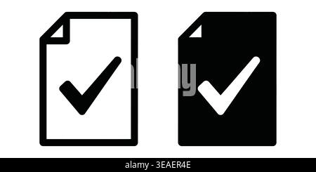Visual Representation Of Document Approval Or Completion Using Checkmark Icons In Different Styles Vector Checkmark Icons Stock Vector