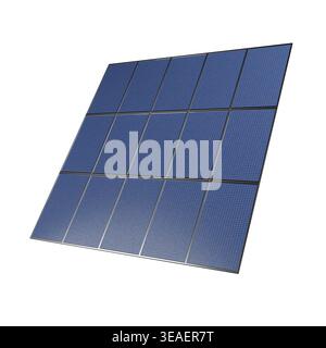 3D render of a  solar panel isolated on a withe background. Concept of renewable energy, clean power technology, and sustainable solutions for eco-fri Stock Photo
