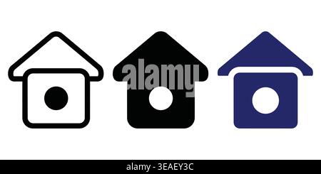 Graphic Representation Of Various House Icons Showing Different Styles And Color Variations Vector contact icons Stock Vector
