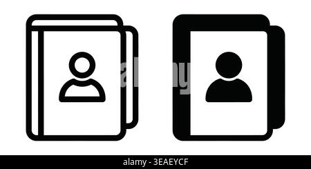 Visual Comparison Of Different Profile Display Formats On Digital And Physical Identification Cards Vector contact icons Stock Vector
