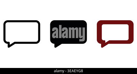 Creative Speech Bubble Designs Showcasing Different Styles and Color Variations for Communication Graphics Vector contact icons Stock Vector