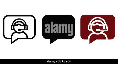 Visual Representation Of Customer Support And Communication Channels In Digital Platforms Vector contact icons Stock Vector