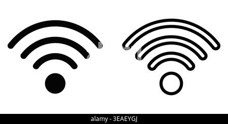 Visual Representation Of WiFi Signal Strength And Connection Status Indicators Vector contact icons Stock Vector