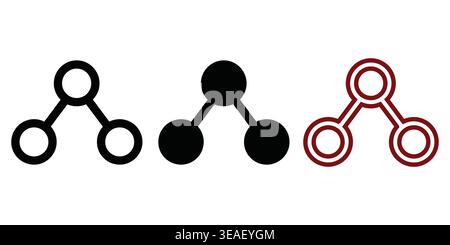 Graph Theory Representations of Different Types of Graph Structures in Mathematical Diagrams Vector contact icons Stock Vector