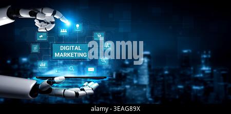 AI enhances marketing by analyzing trends, automating campaigns, and optimizing engagement for improved customer insight and revenue growth. Parse Stock Photo