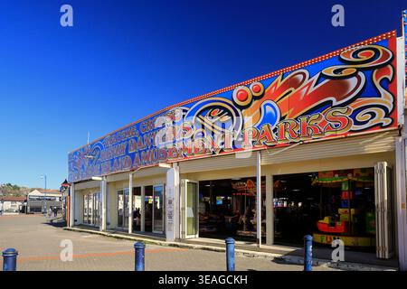 Henry Danter's Treasure Island Amusement Parks arcade at Barry Island, South Wales, UK Stock Photo