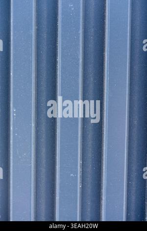 Modern Industrial Siding Surface: Abstract Pattern of Vertical Ribbed Steel Stock Photo