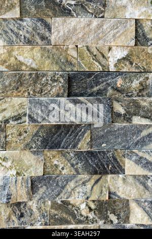 High-End Architectural Background: Rectangular Stone Tiles with Highly Textured Surface Stock Photo