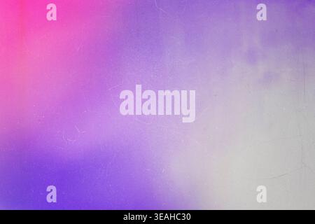 Purple and pink gradient vintage texture background with white light leak and scratches Stock Photo