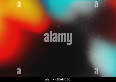 Colorful soft light leak gradient overlay with cyan red and yellow tones Stock Photo