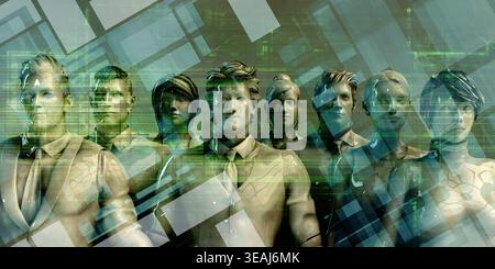 Artificial Intelligence Theme Supports Career Development Stock Photo
