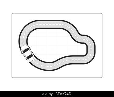 Driving route modern line style data visualization element Stock Vector