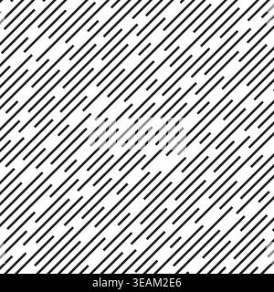 A modern Vector seamless pattern displaying a dynamic set of broken diagonal black lines, creating an abstract geometric background design. Stock Vector