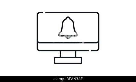 Computer notification and service alert icon Stock Vector