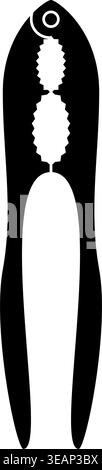 Nut cracker nutcracker icon black color vector illustration image flat style simple Stock Vector