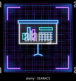 Presentation board illustration icon. Stock Vector