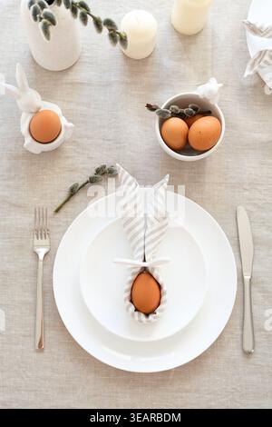 table cover, boiled egg, easter breakfast, table covers, boiled, boiled eggs, easter breakfasts Stock Photo