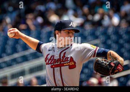 Jr Ritchie Starting Pitcher Atlanta Braves pitcher JR Ritchie delivers to a San Francisco Giants ...