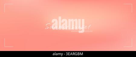 Soft Peach pink gradient. Simple summer sky aesthetic. Pastel sunset blend with abstract sun shapes for web design. Vector illustration in beige Stock Vector