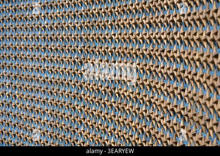 Detailed close-up of repeating gold star elements on the World War II Memorial Freedom Wall in Washington, DC, USA. Stock Photo