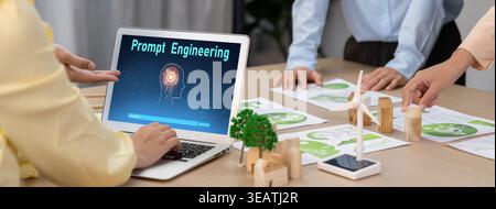 Generative AI virtual assistant tools for prompt engineer and user for ease of engage artificial intelligence AI technology help people to work with Stock Photo