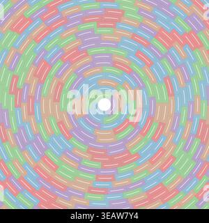 Segments centered. Abstract pattern. Outline net style. Regular weight. Inner frames. Rounded. Classy vector illustration. Stock Vector