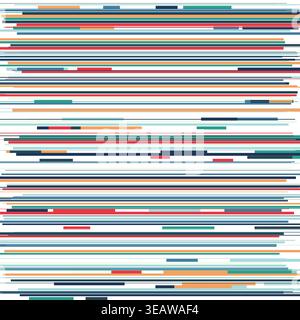 An abstract geometric pattern featuring a dense arrangement of horizontal lines and bars of varying thicknesses. Stock Vector