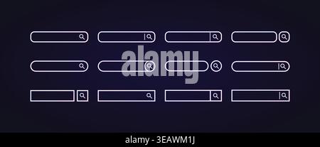 Address Search Bar UI Web App Browser Interface Design Stock Vector